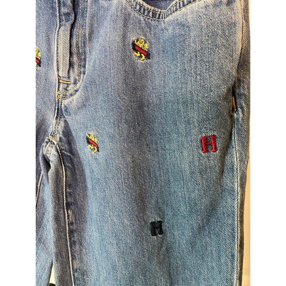 Tommy Hilfiger logo embroidered raw hem vintage jeans - Picture 2 of 8